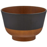 カノー 日本伝統色 羽反塗分椀 漆黒 4968982737146 1個（直送品）