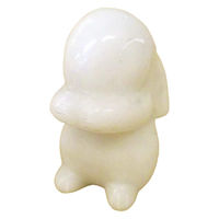 いよせき うさぎ(立ち)干支 置物 65×50×H90mm 漢白玉 アラバスター 011321 1個（直送品）
