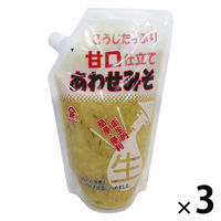 富士甚醤油 麹たっぷり甘口仕立て あわせみそ 350g  1セット（1個×3）使いやすいチューブタイプ 味噌　省スペース フジジン