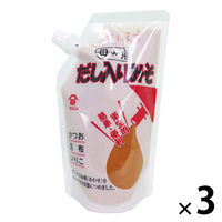 富士甚醤油 だし入りみそ 母の膳 350g  1セット（1個×3） 使いやすいチューブタイプ 味噌　アウトドア　省スペース
