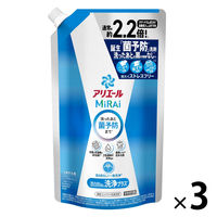 【アウトレット】アリエール MiRAi（ミライ） 洗浄プラス 超特大 詰め替え 640g 1セット（1個×3） 超濃縮洗剤 P＆G(旧品)