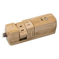 ファーゴ 回転式タップ AC4個口+TypeーC×1+TypeーA×1 ベージュウッド PT430BEWD 1個