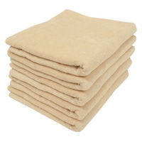 シナップスジャパン シャーリング フェイスタオル ベージュ　80×34CM　5枚入 1パック（5枚入）