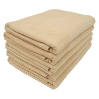 シナップスジャパン シャーリング バスタオル ベージュ　120×60CM　5枚入 1パック（5枚入）