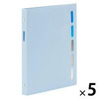 マルマン A5 バインダー クラルテ ライトブルー F415-52 1セット(1冊×5)