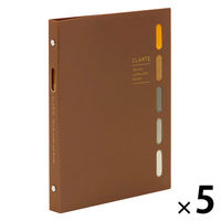マルマン A5 バインダー クラルテ ブラウン F415-07 1セット(1冊×5)