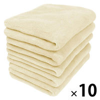 シナップスジャパン ふんわり フェイスタオル ホワイト　78×34CM　　5枚入　圧縮梱包 1セット50枚（5枚入×10）