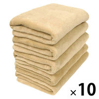 シナップスジャパン ふんわり バスタオル ベージュ　120×60CM　　5枚入　圧縮梱包 1セット50枚（5枚入×10）