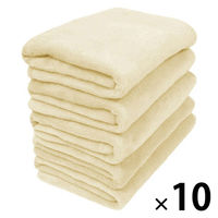 シナップスジャパン ふんわり バスタオル ホワイト　120×60CM　5枚入　圧縮梱包 1セット50枚（5枚入×10）