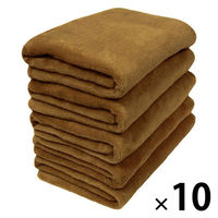 シナップスジャパン ふんわり バスタオル ブラウン　120×60CM　5枚入　圧縮梱包 1セット50枚（5枚入×10）