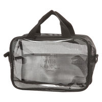 CLEARMESHバッグポーチ ブラック LAKOLE/ラコレ