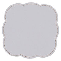 FLOWERダイカットコースター1P グレー×ゴールド LAKOLE/ラコレ