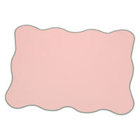 FLOWERダイカットランチョンマット ピンク×シルバー LAKOLE/ラコレ