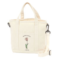 FLOWER刺繍トートバッグ チューリップ LAKOLE/ラコレ