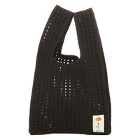 FLOWERニットバッグ ブラック LAKOLE/ラコレ