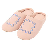 FLOWER刺繍スリッパ ピンク LAKOLE/ラコレ