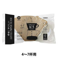 ハリオ（HARIO）コーヒーフィルター ペーパーフィルター 4ー7杯用 1袋（100枚入）MA-443