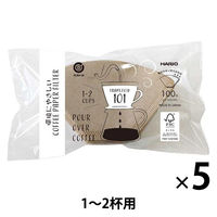 ハリオ（HARIO）コーヒーフィルター ペーパーフィルター 1ー2杯用（1袋（100枚入）×5）MAー441