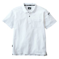 ユニワールド 半袖ポロシャツホワイトM PW-4014N 1枚（直送品）