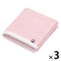 田中産業 今治製 シャーリングタオル ミニバスタオル ライトピンク 1セット（3枚）