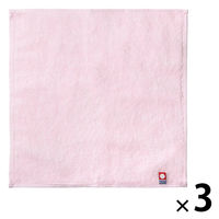 田中産業 今治製 タオルハンカチ ピンク 1セット（3枚）