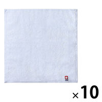 田中産業 今治製 タオルハンカチ ブルー 1セット(10枚)