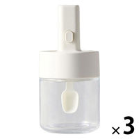 調味料入れ 伸縮スプーン付き 調味料ポット 調味料ケース 1セット（1個×3） コジット