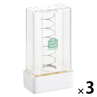 石鹸ケース 泡立つ洗濯せっけんケース スリム ブラシ付き 1セット（1個×3） コジット