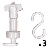 詰め替えぶら下げ 逆ポンプ ディスペンサー 吊り下げ 収納 ホワイト FINー1147 1セット（1個×3） ファイン