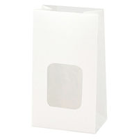 NF窓付耐油角底袋  9 - 6 白無地 1箱（2000枚：100枚入×20袋）