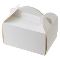 アーチハンドキャリーケーキ箱 10.5×15 2～3個用 ホワイト 1箱（200枚：50枚入×4袋）