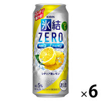 レモンサワー チューハイ 氷結 ZERO シチリア産レモン 500ml 6本　（わけあり品）