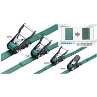 丸善織物 ラッシングベルト ラチェットバックル式 MLシリーズ ML35-500R 1本（直送品）