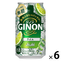 チューハイ ジンサワー アサヒ GINON (ジノン) ライム 缶 350ml 6本