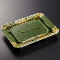 中央化学 寿司容器 HS澄板18-14 若草GN-BK 身 00114538 1ケース(800個(50個×16))（直送品）