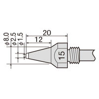 太洋電機産業 替こて先 TP-100N-15 1個（直送品）
