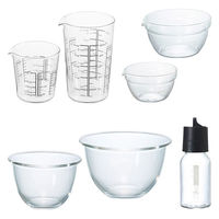 HARIO（ハリオ） 7点セット(耐熱片口ボウル×2、耐熱ボウル×2、耐熱計量カップ×2、ドレッシングボトル×1) HPGー300