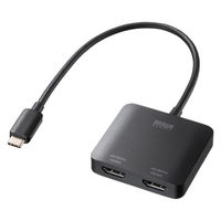 サンワサプライ USB Type CーHDMI変換アダプタ(2ポート/4K対応) AD-ALCMST2HD2 1個（直送品）