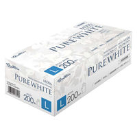 川西工業 ニトリルグローブ ピュアホワイト L M006 1箱（200枚入）