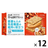 クリーム玄米ブランプラス アーモンドクリーム 1セット（1袋（4枚入り）×12） 機能性表示食品　アサヒグループ食品