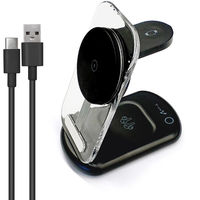 エアージェイ 3in1 ワイヤレス充電ステーション AWJ-3MG2 BK 1台（直送品）