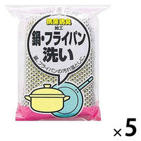 スポンジ アルミネット ハイパワークロス 抗菌消臭 汚れをかき落す 270606 5個 オーエ