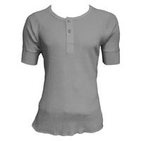 カヴァーワーク サーマル半袖シャツ ヘンリーネック グレー TMF-6042