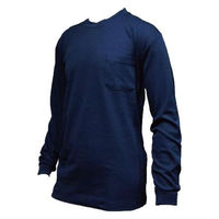 カヴァーワーク 裏綿シャツ 長袖 ネイビー S TMF-3601 1着（直送品）