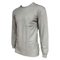 カヴァーワーク 裏綿シャツ 長袖 グレー LL TMF-3601 1着（直送品）