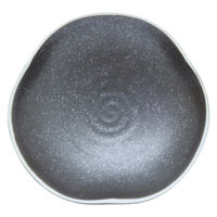 美濃陶苑 陶磁器 白抜き丹波黒変形三角鉢