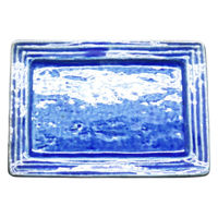 美濃陶苑 陶磁器 リム型銘々皿ブルー 4-3-3 1セット(5個入)（直送品）