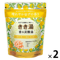 きき湯 香る炭酸湯 ゆずの香り 360g お湯の色 ゆずイエロー（透明タイプ） 1セット（1個×2） アース製薬