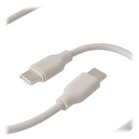 ライズクリエイション 【結束バンド付き】USBケーブル TypeーC to C グレージュ 2.0m R0496-GREIGE-200 1本