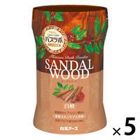 HERSバスラボ ボトル サンダルウッドの香り 540g 1セット（1本×5） 湯の色 ウッドブラウン(透明湯タイプ) 白元アース